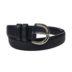 COACH BLACK GENUINE LEATHER BELT SOLID BRASS BUCKLE – 33" LENGTH – FITS 26"–30"